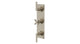 Flatiron Three Handle Wall Mount Shower Trim with Linear Cross/Linear Lever Handles in Satin Nickel