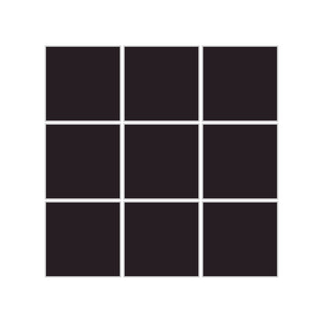3x3 Straight Set Sheeted Original Ceramic Mosaic Tile in Burnt Umber
