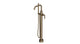 Flatiron One Handle Floor Mount Squaretop Bath Trim with Hand Shower and Linear Lever Handle in Antique Brass