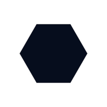 8" Hexagon Original Ceramic Tile in Navy Blue Matte