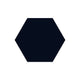 8" Hexagon Original Ceramic Tile in Navy Blue Matte