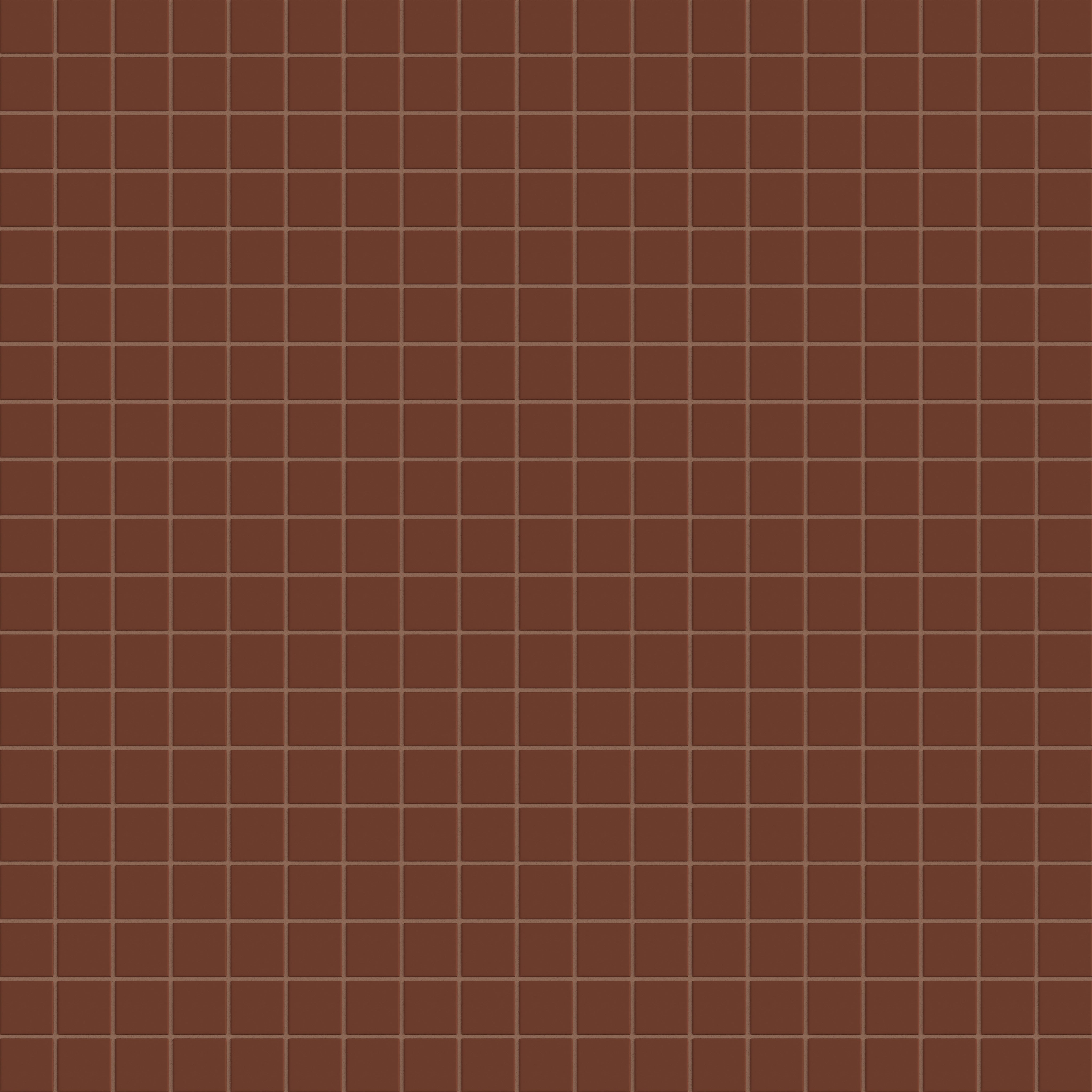 2x2 Straight Set Sheeted Natural Press Ceramic Mosaic Tile in Red Iron Oxide Matte