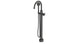 Emerson One Handle Floor Mount Gooseneck Bath Trim with Hand Shower and Defined Cross Handle in Blackened Nickel