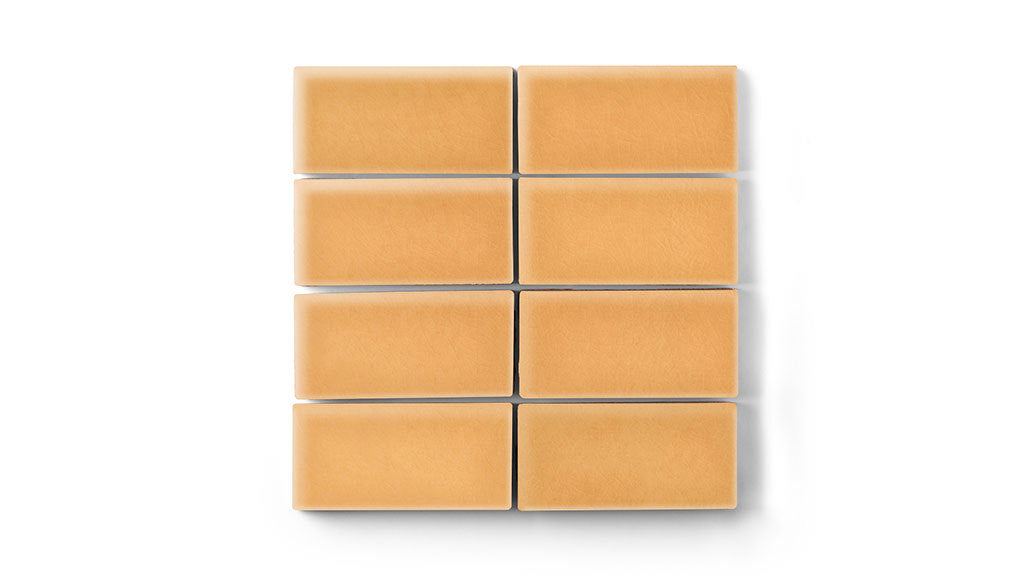 2x4 Straight Set Sheeted Original Ceramic Mosaic Tile in Koi Gloss
