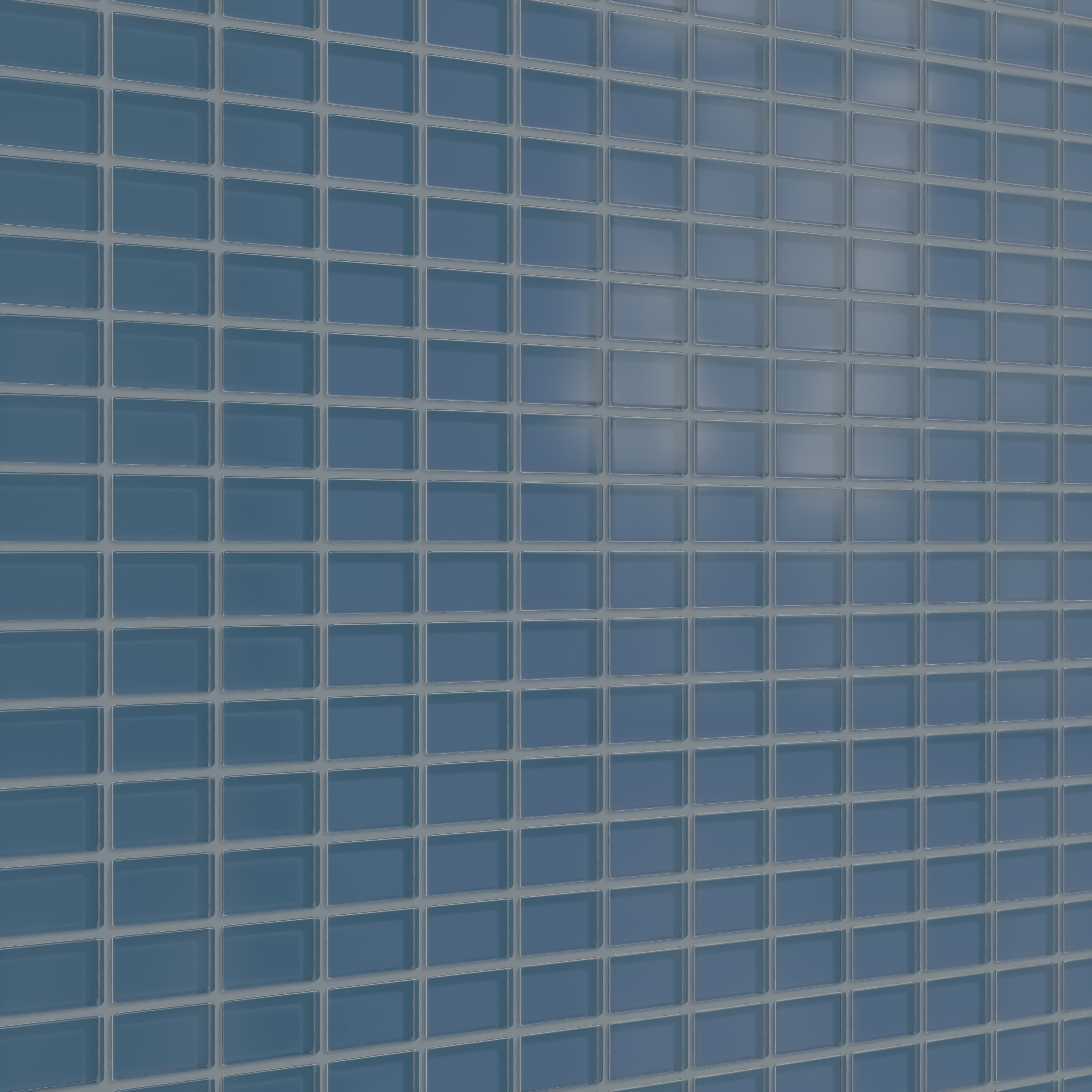 1x2 Straight Set Sheeted Glass Mosaic Tile in Blue Jay Matte