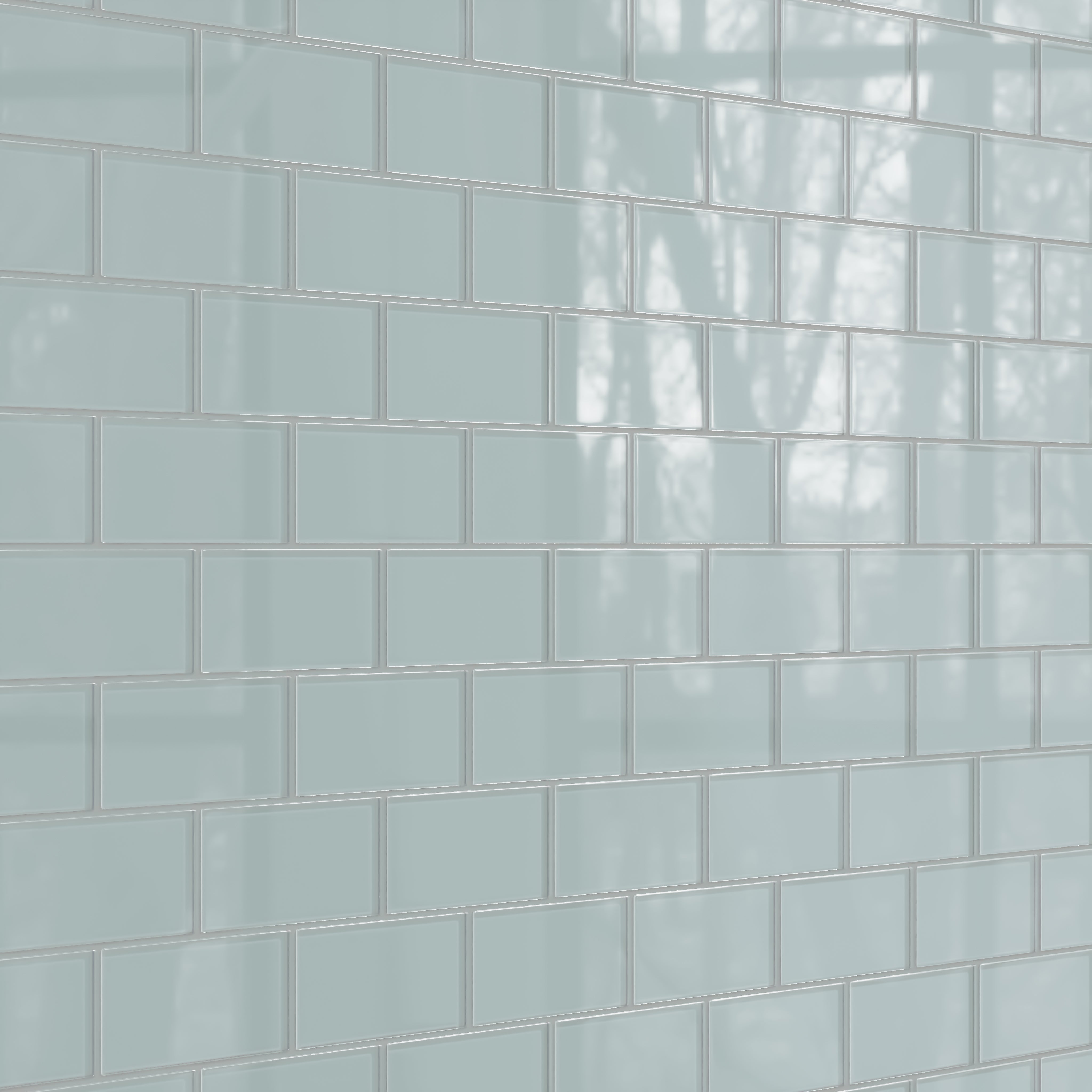 3x6 Glass Tile in Great Blue Heron Gloss