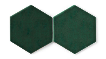 8" Hexagon Original Ceramic Tile in Evergreen Gloss
