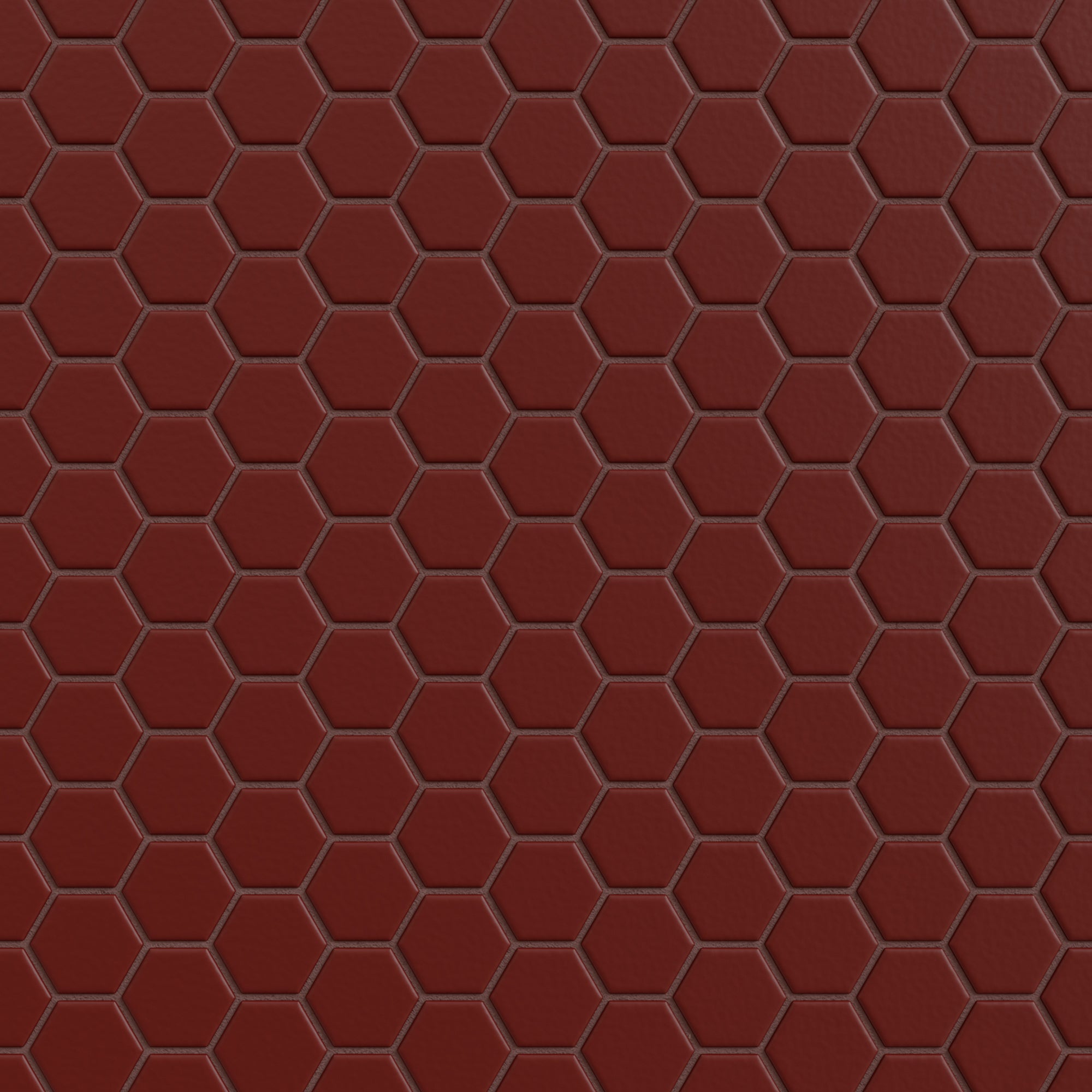 1" Hexagon Sheeted Original Ceramic Mosaic Tile in Vintage Leather Matte