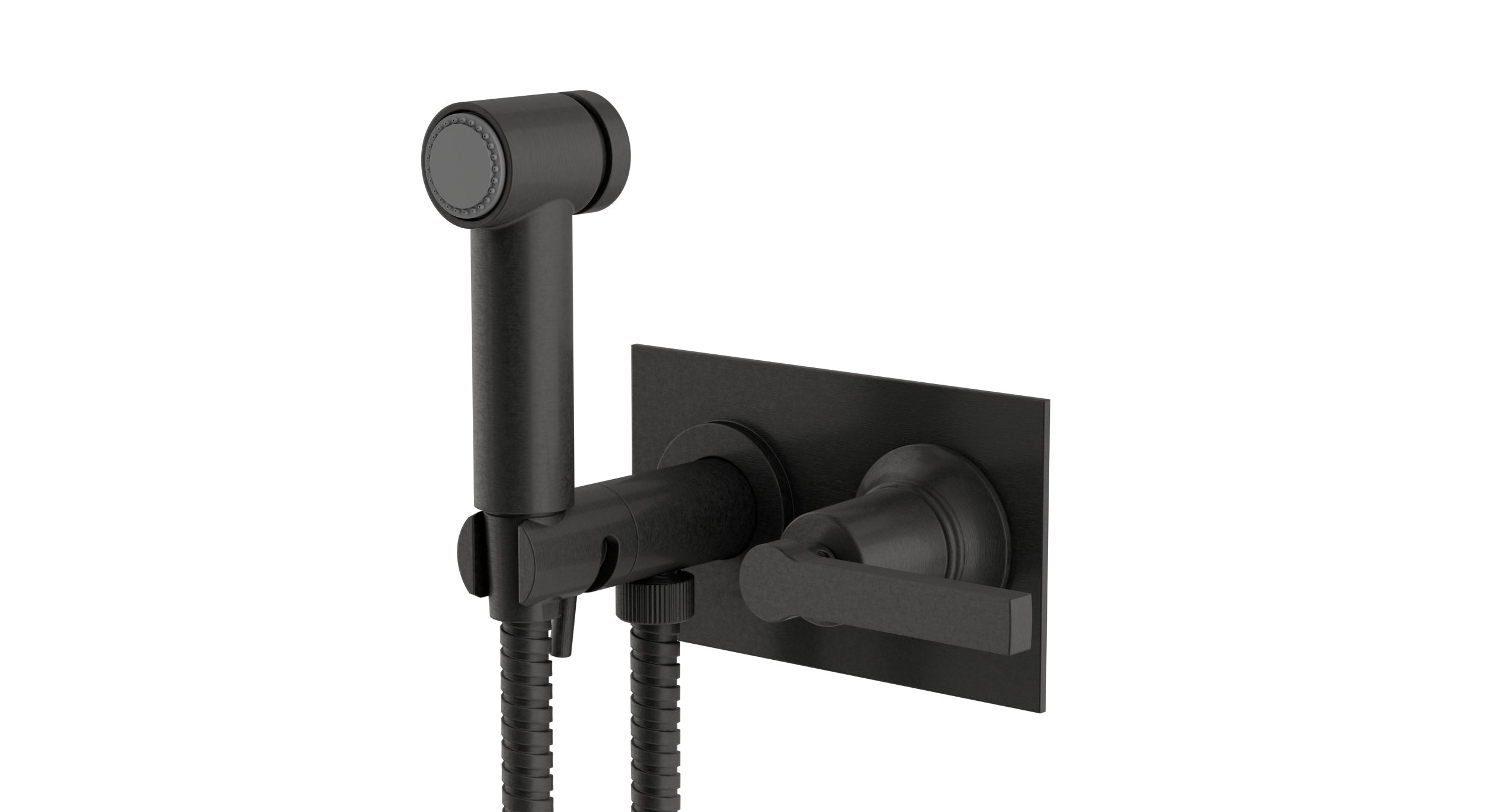 Emerson One Handle Wall Mount Bidet Trim with Classic Lever Handle in Blackened Nickel