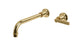 Emerson One Handle Wall Mount 10" Lavatory Faucet with Classic Lever Handle in Polished Brass