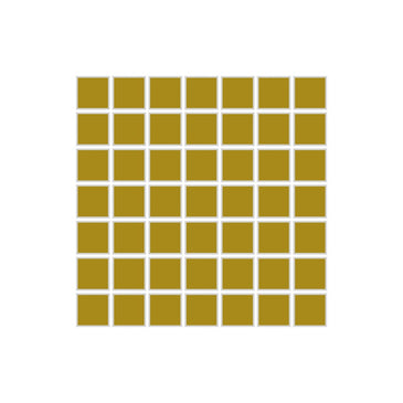 1x1 Straight Set Sheeted Original Ceramic Mosaic Tile in Mustard Seed Gloss