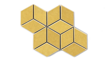 Small Diamond Sheeted - Escher Original Ceramic Mosaic Tile in Haystack Gloss