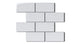 2x4 Half Offset Sheeted Natural Press Ceramic Mosaic Tile in Tin Oxide Gloss