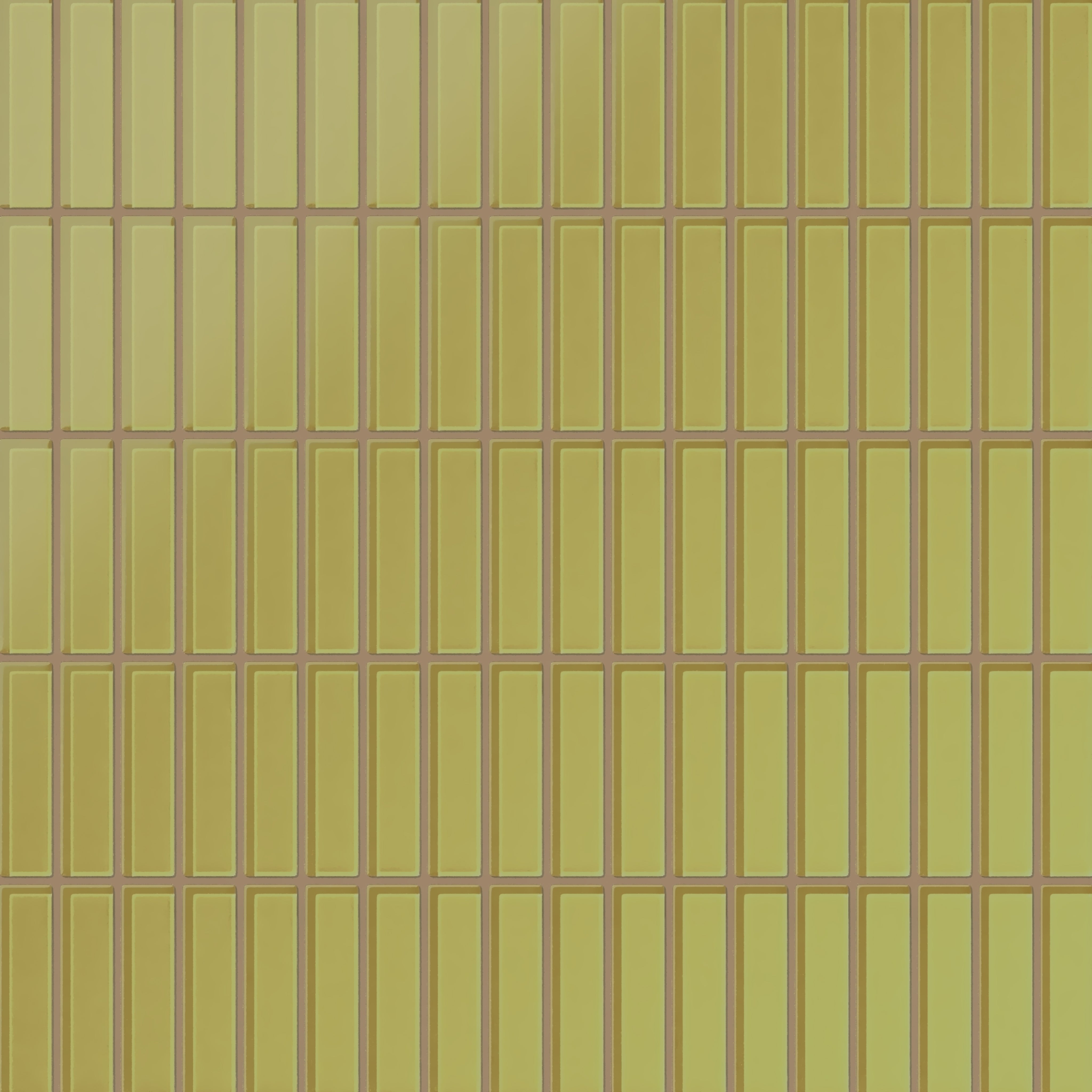 1x4 Straight Set Sheeted Glass Mosaic Tile in Pine Siskin Matte