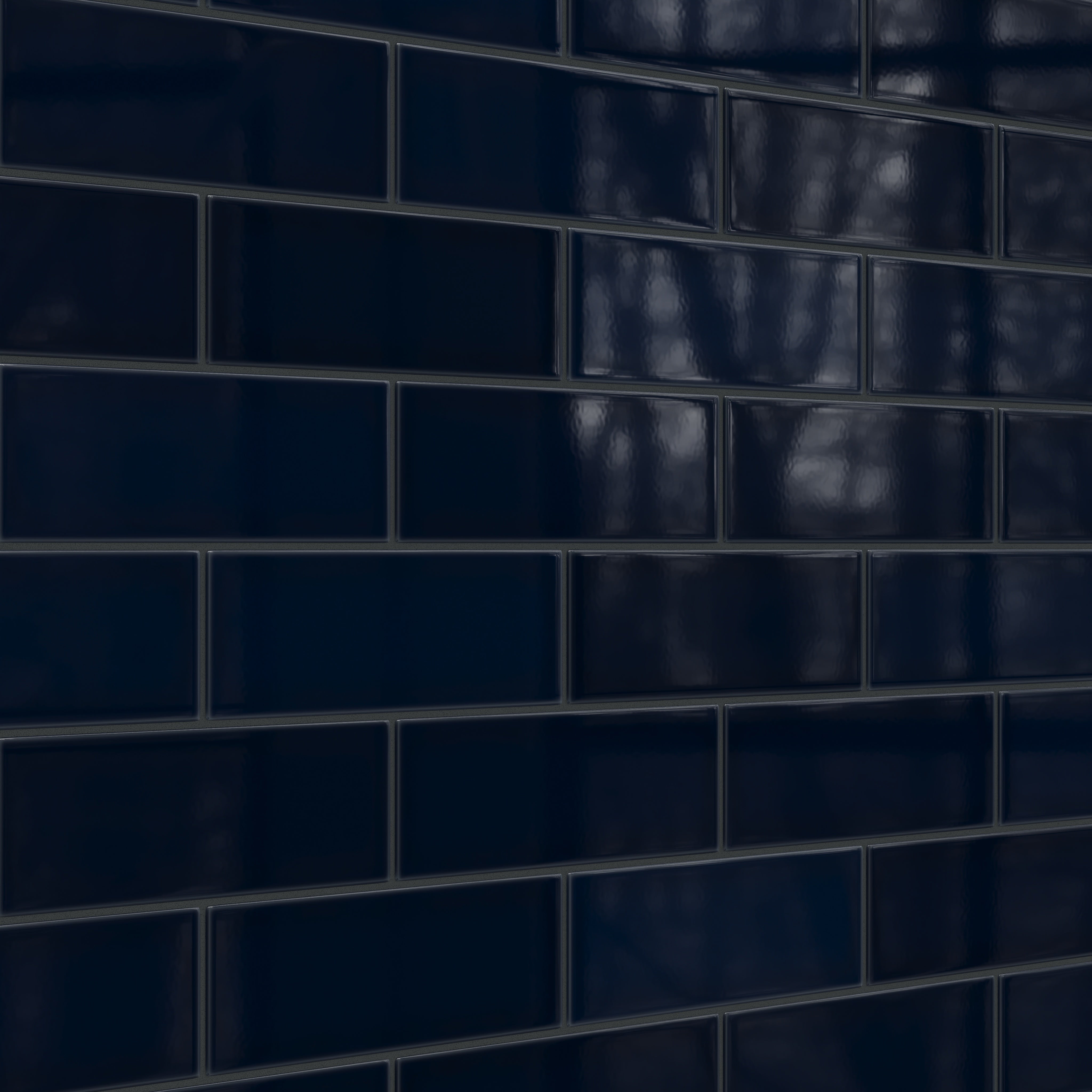 4x12 Original Ceramic Tile in Navy Blue Gloss