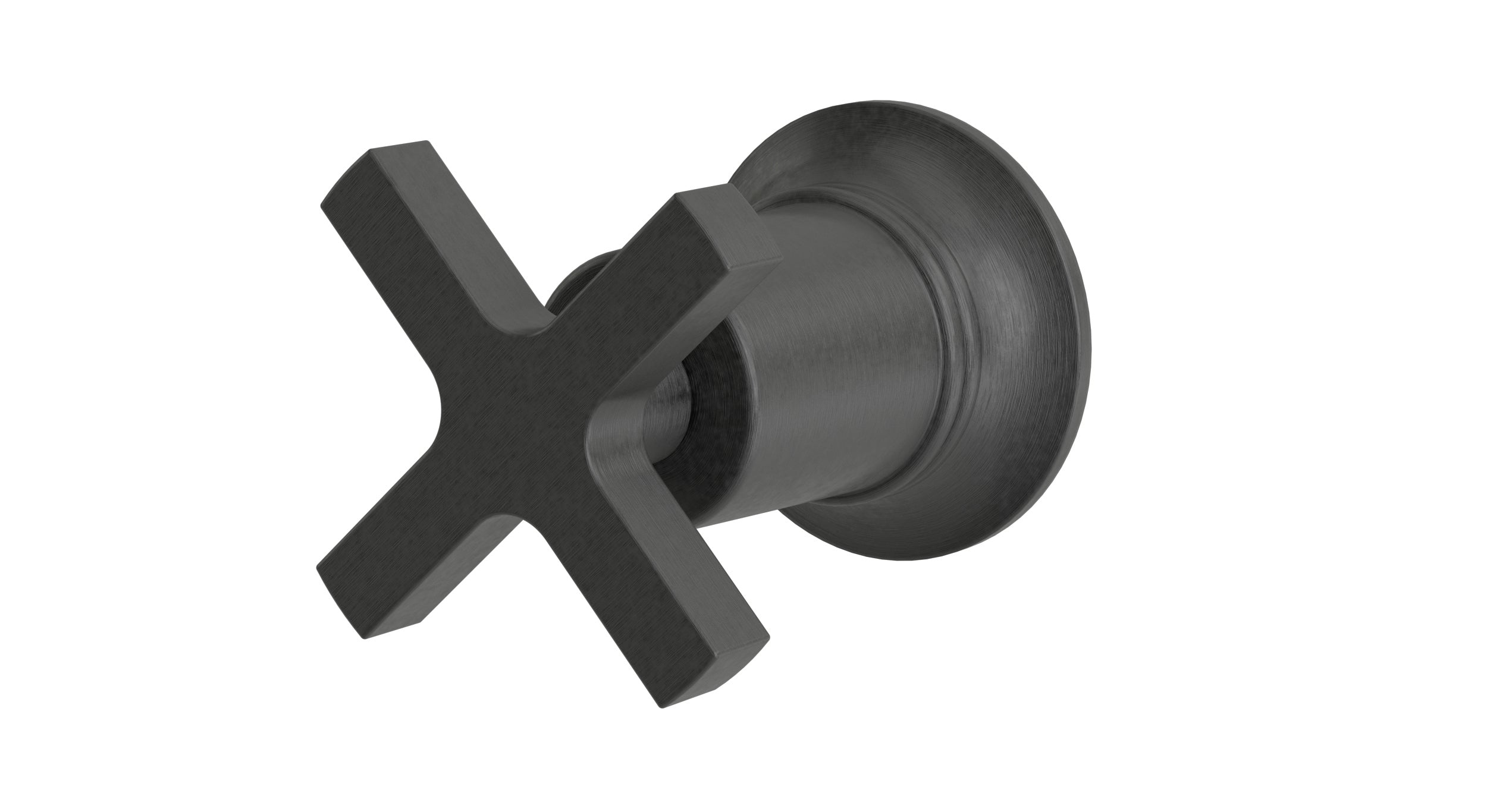 Emerson One Handle Wall Mount Diverter/Volume Control Shower Trim with Classic Cross Handle in Blackened Nickel