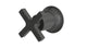 Emerson One Handle Wall Mount Diverter/Volume Control Shower Trim with Classic Cross Handle in Blackened Nickel