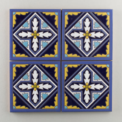 6x6 Handpainted Sample Old California #4  in Cool Motif