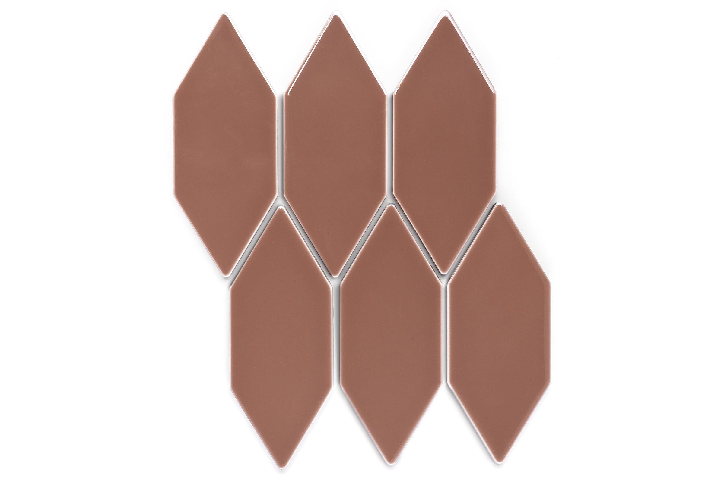 Picket Original Ceramic Tile in Mauve Gloss