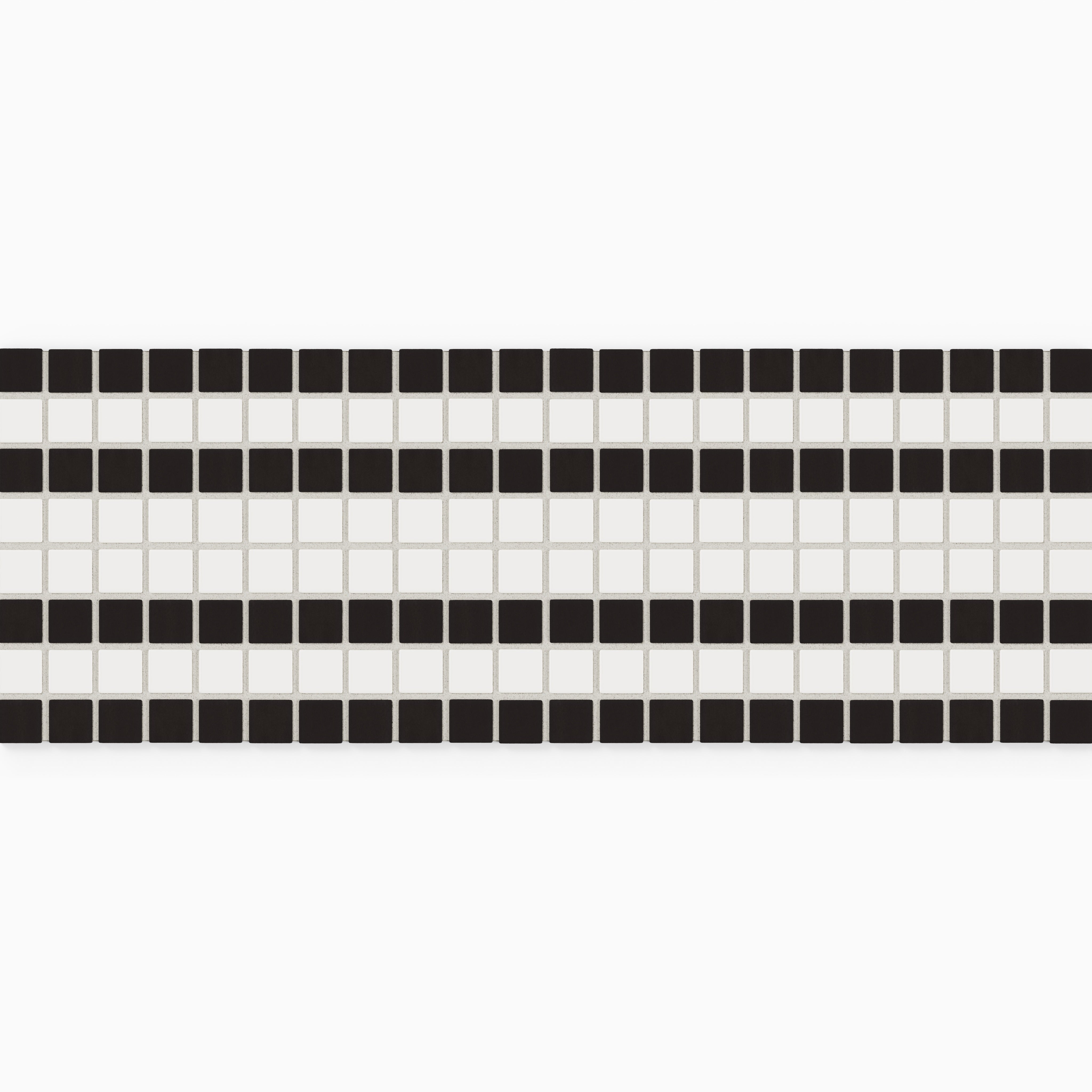 1x1 Tailored Stripe Border Sheeted Original Ceramic Tile in Nocturne Matte