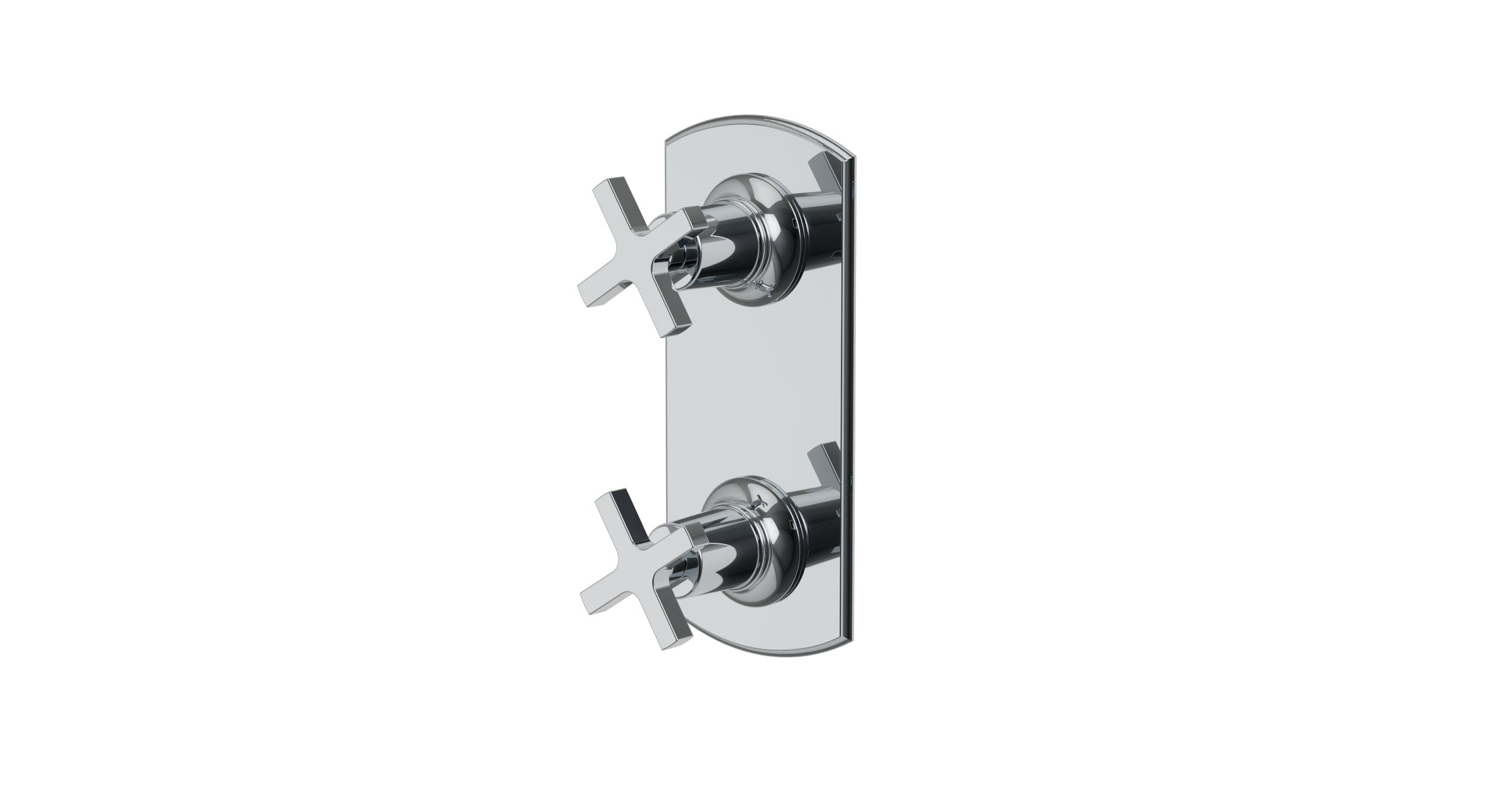 Emerson Two Handle Wall Mount Shower Trim with Classic Cross Handles