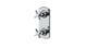 Emerson Two Handle Wall Mount Shower Trim with Classic Cross Handles in Polished Chrome