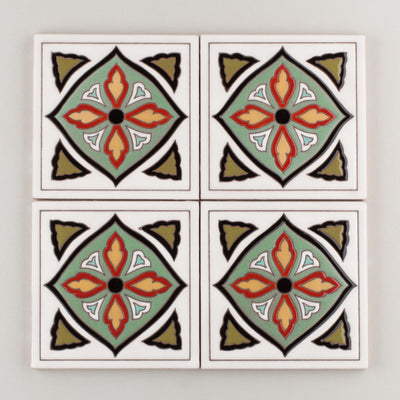 6x6 Handpainted Sample Old California #2  in Warm Motif