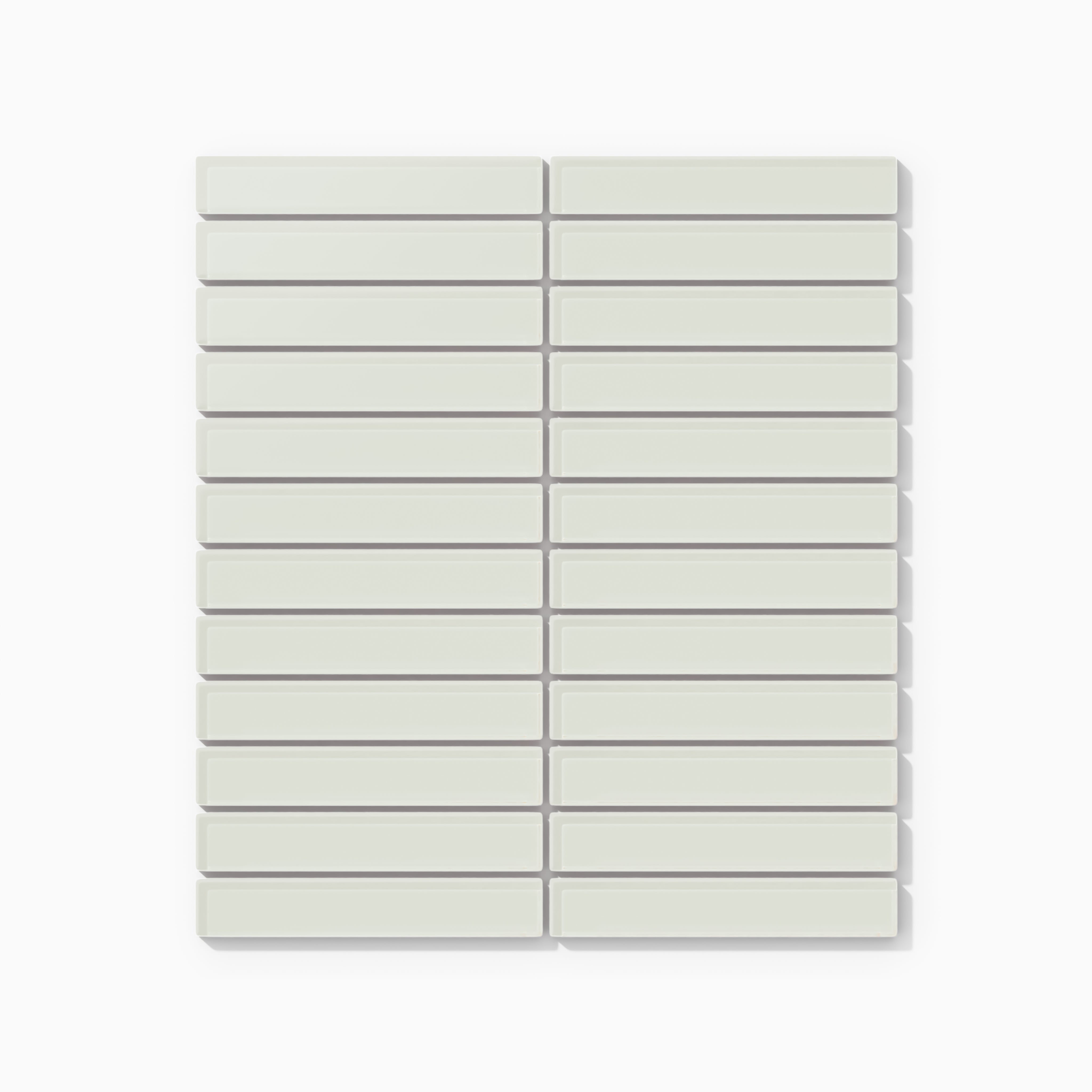 1x6 Straight Set Sheeted Glass Mosaic Tile in Flycatcher Matte