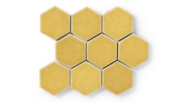 4" Hexagon Original Ceramic Tile in Haystack Gloss