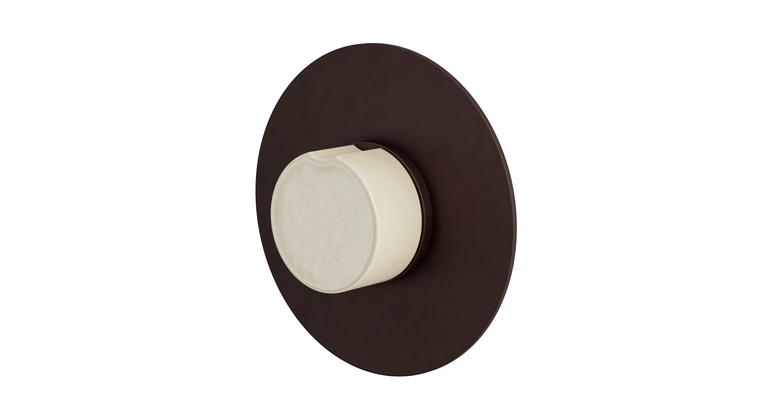 Foundry One Handle Wall Mount Shower Trim with Groove Ceramic Knob Handle in Architectural Copper