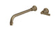 Emerson One Handle Wall Mount 12" Lavatory Faucet with Classic Lever Handle in Antique Brass