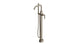 Flatiron One Handle Floor Mount Squaretop Bath Trim with Hand Shower and Linear Lever Handle in Polished Nickel