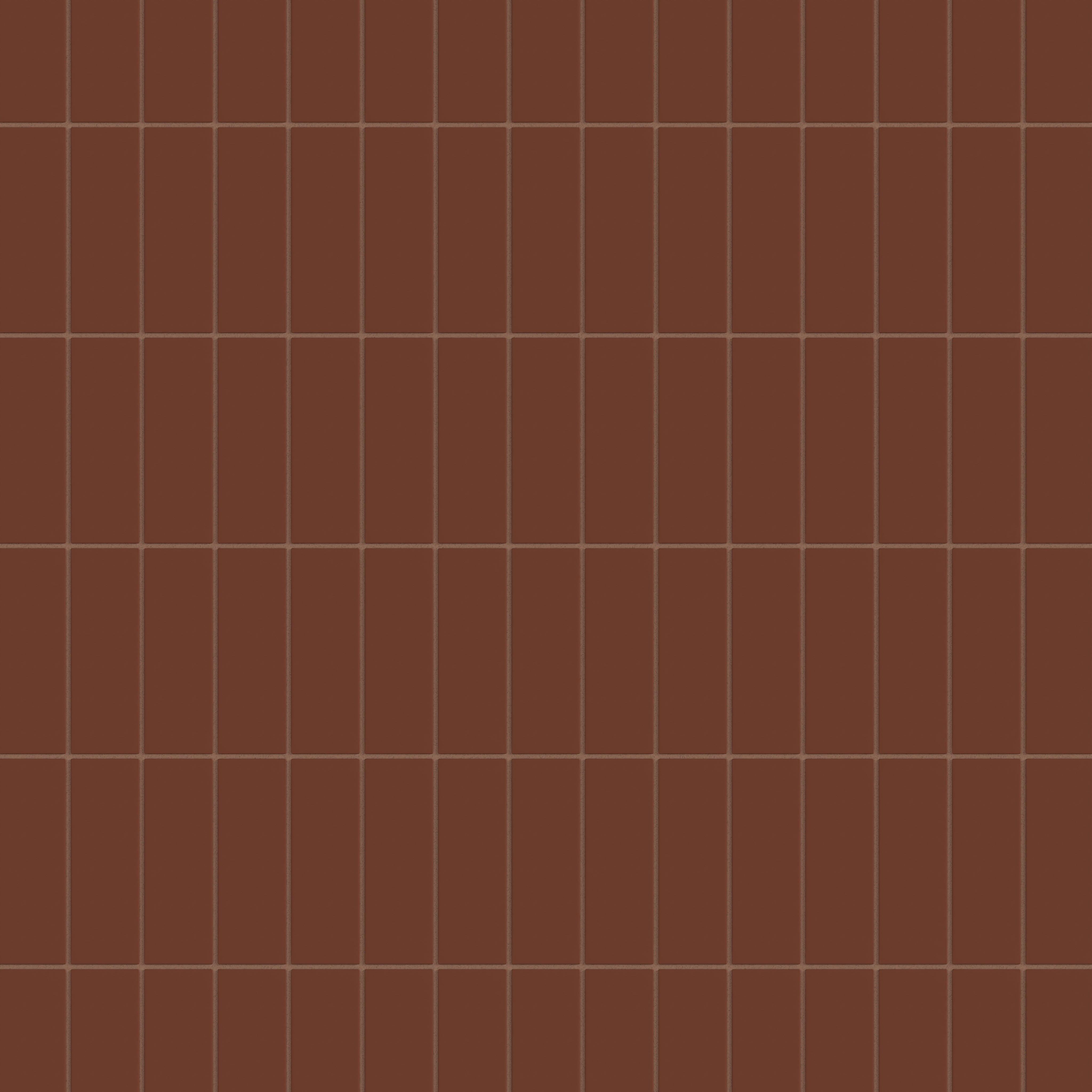 2x6 Natural Press Ceramic Tile in Red Iron Oxide Matte