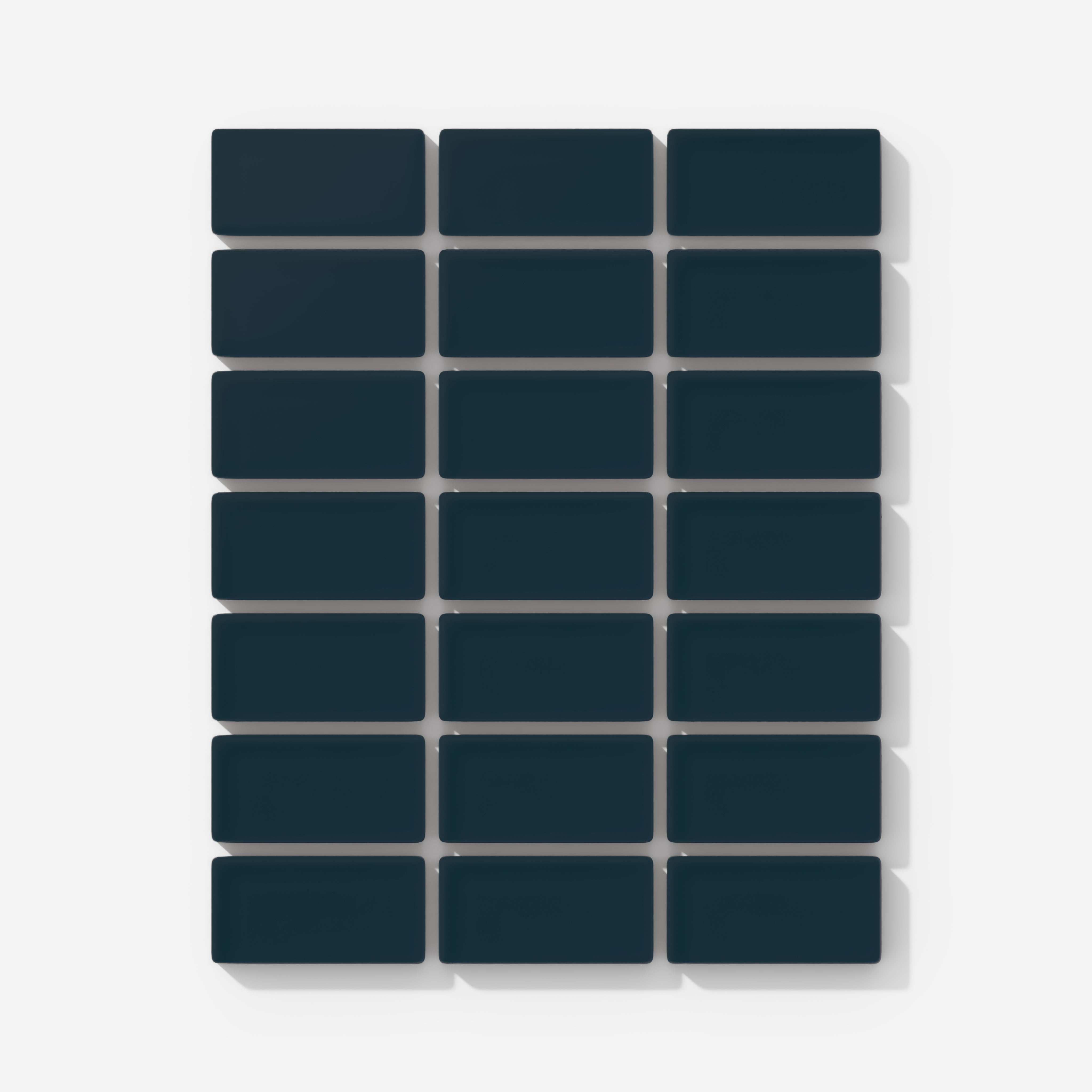 1x2 Straight Set Sheeted Glass Mosaic Tile in Grackle Matte