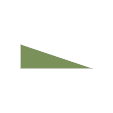 Right Scalene Triangle Original Ceramic Tile in Kelp Matte