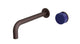 Foundry One Handle Wall Mount 7.5" Lavatory Faucet with Groove Ceramic Knob Handle in Architectural Copper