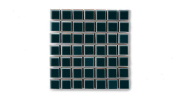 1x1 Straight Set Sheeted Original Ceramic Mosaic Tile in Caspian Sea Gloss