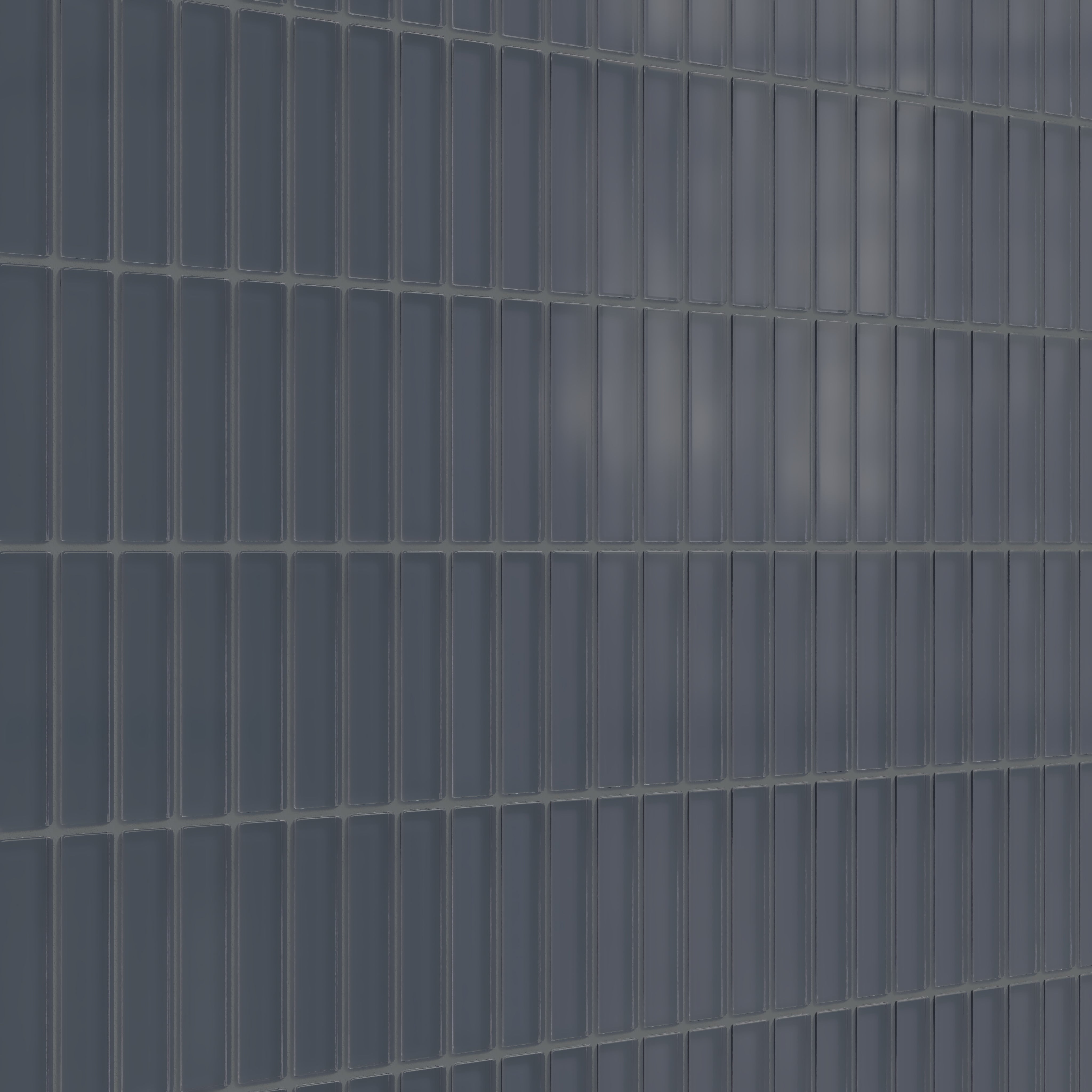 1x4 Straight Set Sheeted Glass Mosaic Tile in Junco Matte