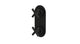 Contour Two Handle Wall Mount Shower Trim with Soft Cross Handles in Matte Black