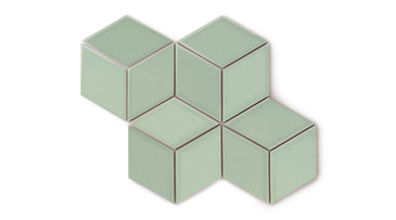 Large Diamond Original Ceramic Tile in Rosemary Gloss