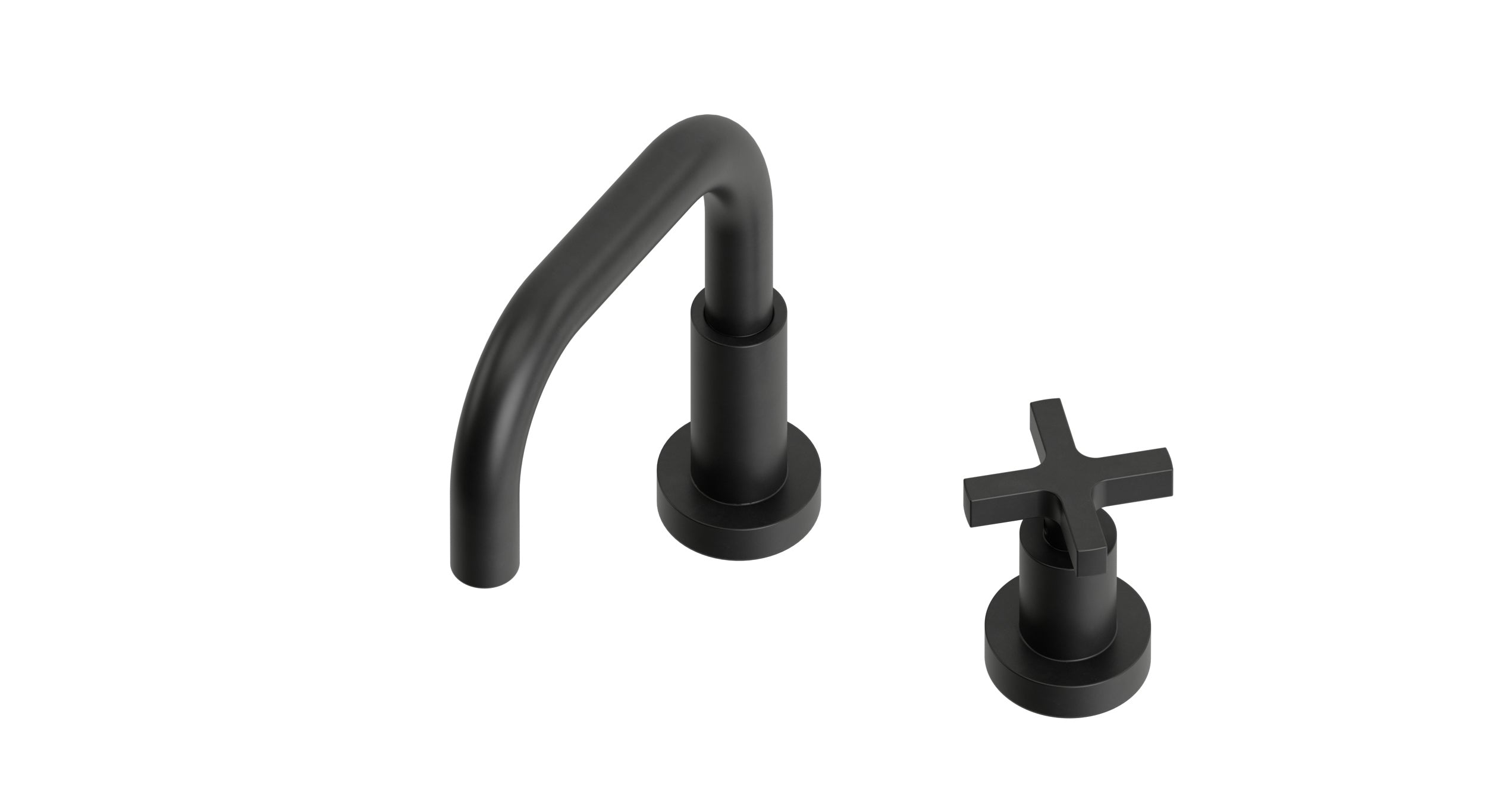 Flatiron One Handle Deck Mount Squaretop Lavatory Faucet with Linear Cross Handle in Oil Rubbed Bronze