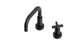 Flatiron One Handle Deck Mount Squaretop Lavatory Faucet with Linear Cross Handle in Oil Rubbed Bronze