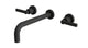 Flatiron Two Handle Wall Mount 10" Lavatory Faucet with Linear Lever Handles in Matte Black
