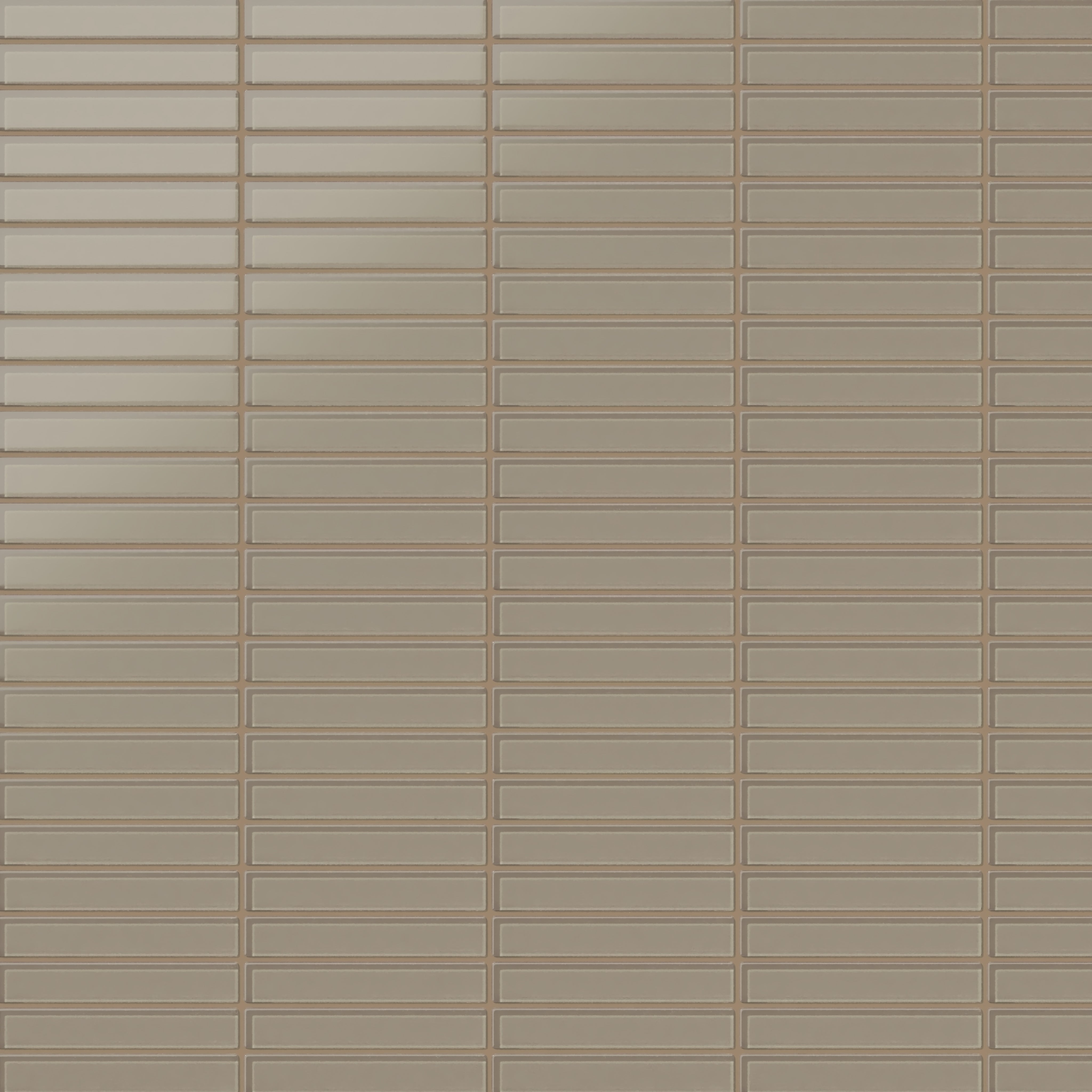 1x6 Straight Set Sheeted Glass Mosaic Tile in Quail Matte