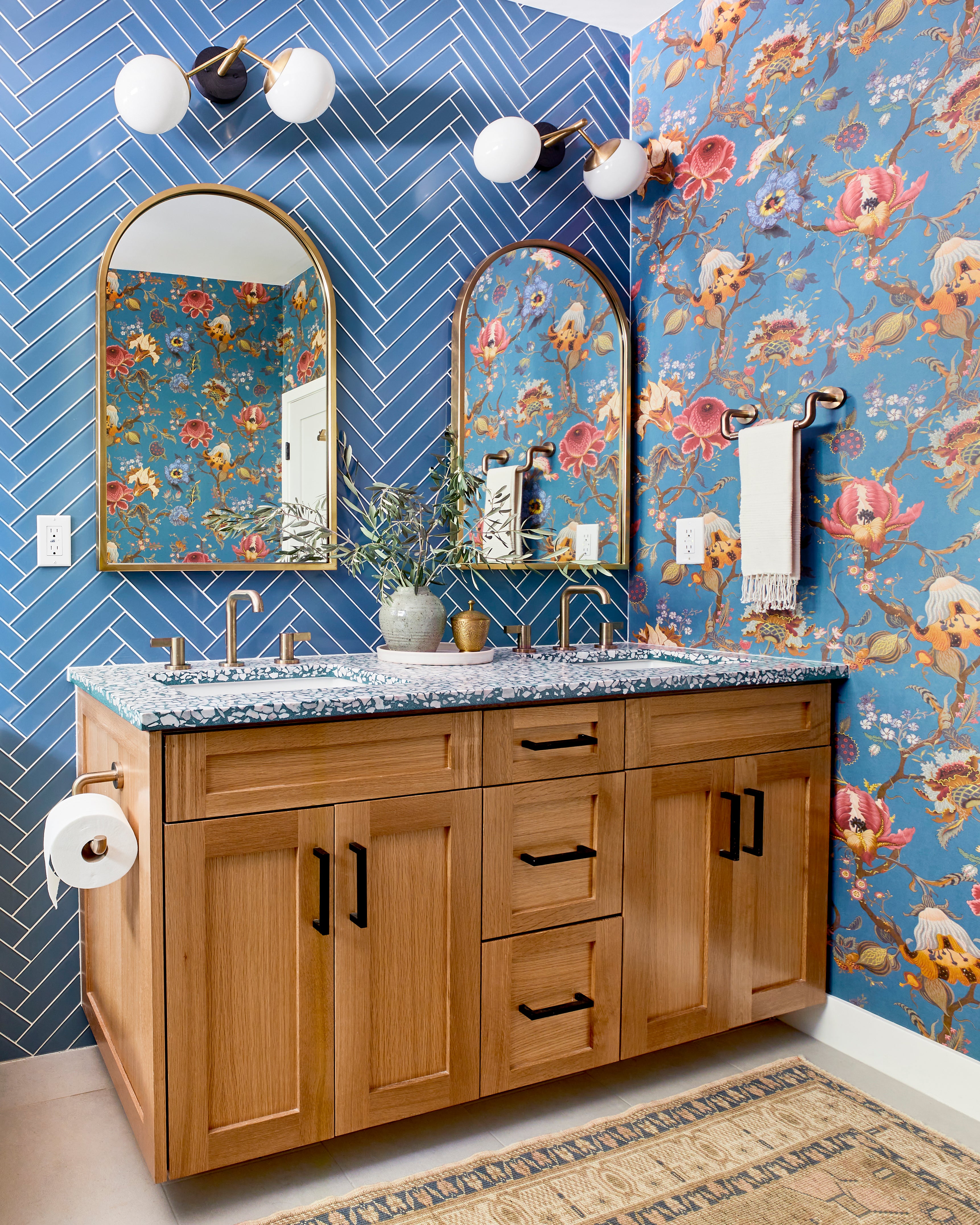 2x12 Glass Tile in Blue Jay Gloss
