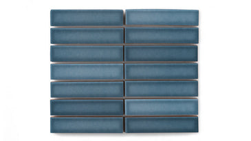 1x4 Straight Set Sheeted Original Ceramic Mosaic Tile in Nautical Gloss