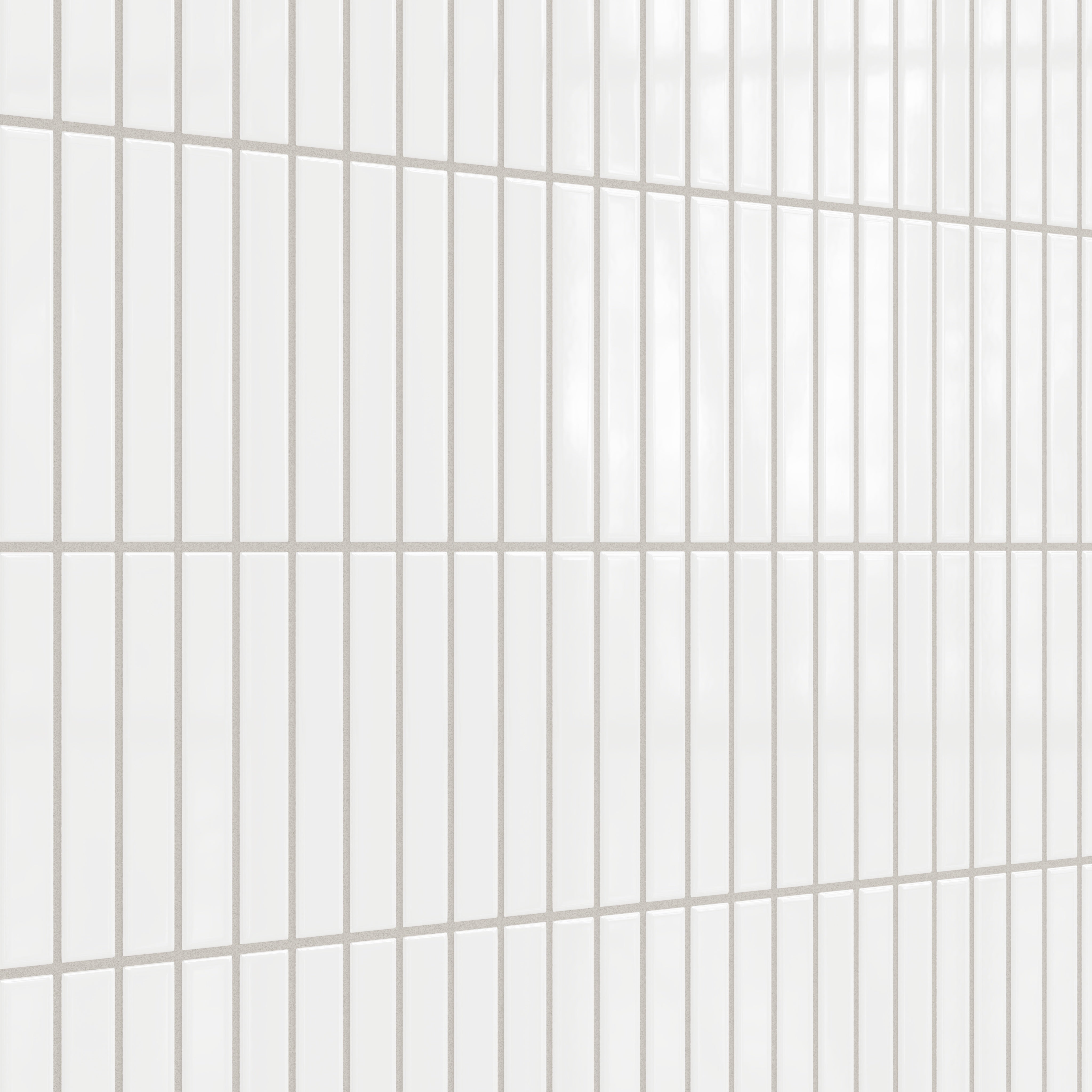 1x6 Straight Set Sheeted Original Ceramic Mosaic Tile in Calcite Gloss