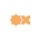 Mini Star & Cross Original Ceramic Tile in Koi Matte