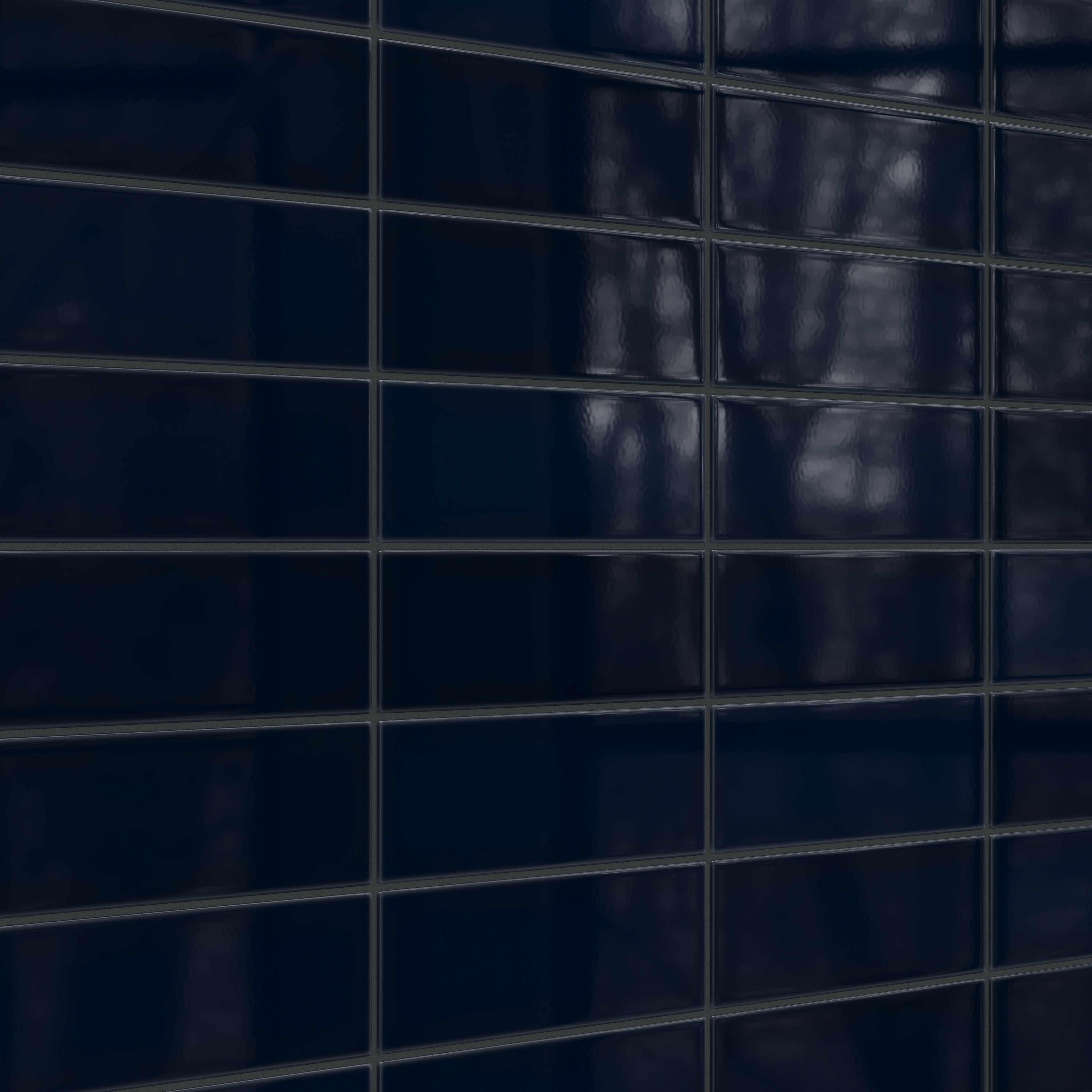 Navy Blue 4x12 Gloss Original Ceramic Tile - Fireclay Tile