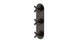 Contour Three Handle Wall Mount Shower Trim with Soft Cross Handles in Antique Bronze